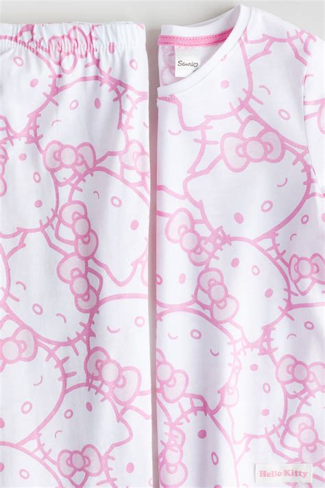 Jersey pyjamas - White/Hello Kitty - Kids | H&M IN