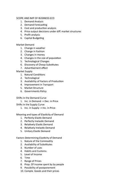 Scope AND IMP OF Business ECO - SCOPE AND IMP OF BUSINESS ECO Demand ...