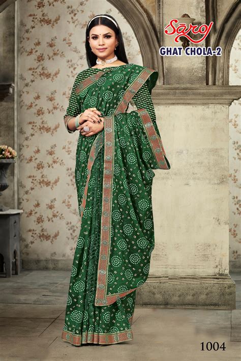 Saroj Ghat Chola 2 Vichitra Silk Bandhani Saree Collection