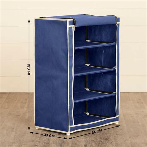 Buy Helios Kenny Fabric Collapsible Four-Shelf Shoe Rack from Helios by ...