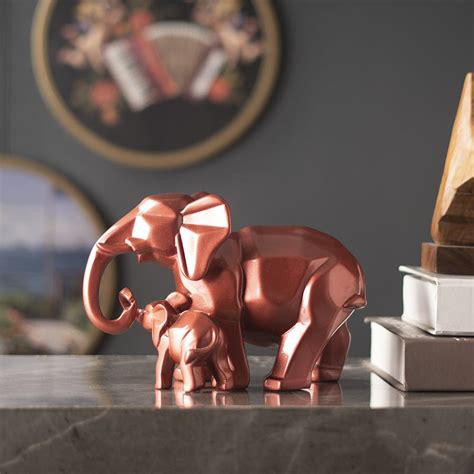 Mother's Passionate Love Rose Gold Tusker Statue – The Artment