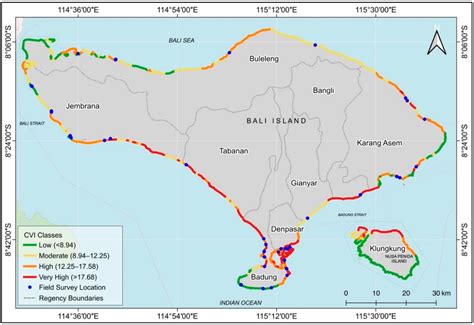Bali Flood Areas Map