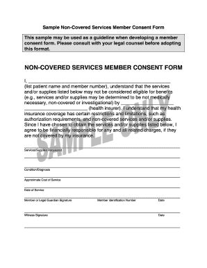 Non Covered Services Consent Form - Fill and Sign Printable Template Online