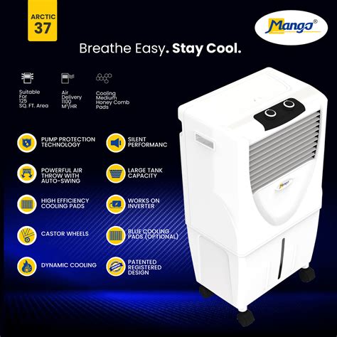 Arctic PC 55 Large Personal Cooler - 22L, 125 Sq.Ft | Mango Appliances