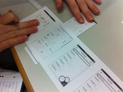 User Testing Paper Prototypes 的图像结果