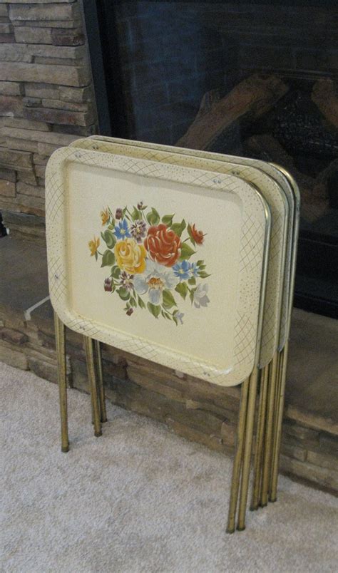 Excited to share this item from my #etsy shop: Set of 3 metal TV Tray ...