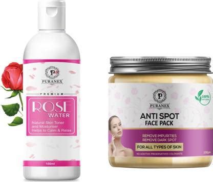 puranex 100% Natural & Pure Rose Water & Multani Mitti with Rose Petals ...