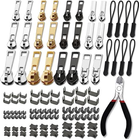 Haraqi Zip Repair Kit(105pcs), Zip Repair Set, Zipper Pull Replacement ...