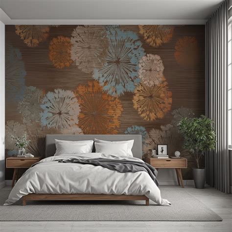 Rusted Blooms Wallpaper – Genie Art