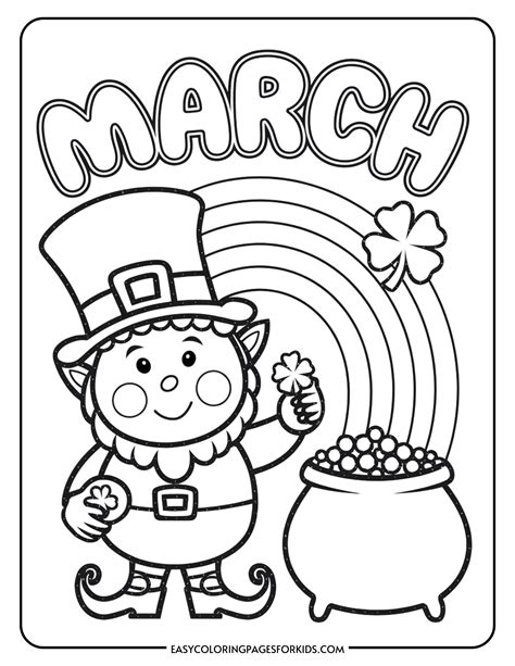 March Coloring Pages for Kids (6 Free PDF Printables) - Easy Coloring ...