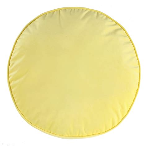 Tiny Dreamers Sophia Yellow Round Floor Cushion, 22"