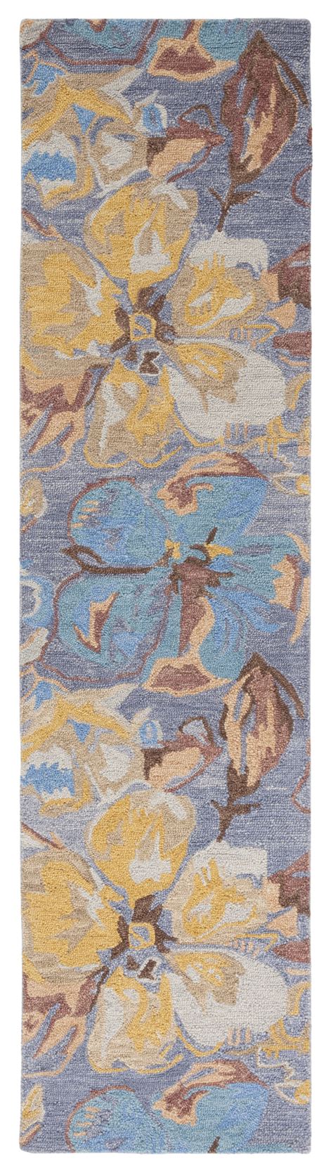 SAFAVIEH Metro ARABESQUE Floral Runner Rug, Grey/Yellow, 2'3" x 9 ...