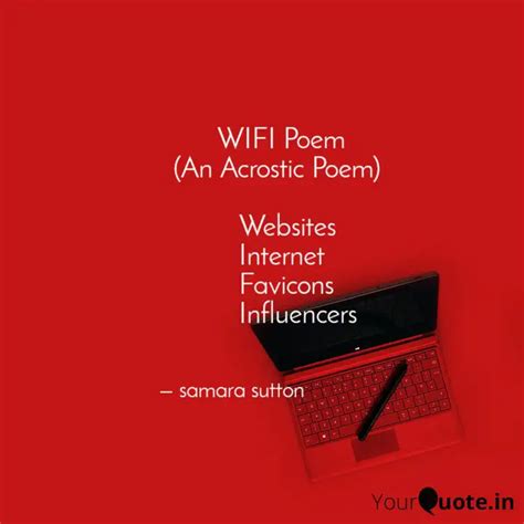 WIFI Poem (An A... | Quotes & Writings by samara sutton | YourQuote