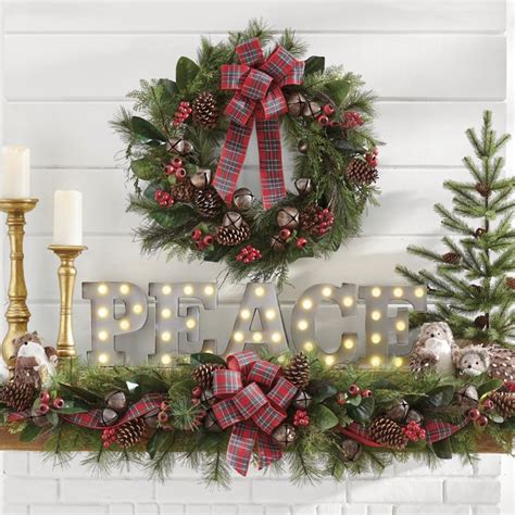 Rustic Christmas Mantel Swag | Grandin Road