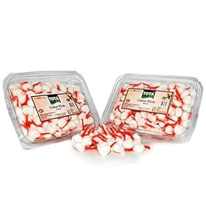 CraftVatika Round Cotton Wicks for Diya Pooja 500 Pcs., Kesar White Rui ...