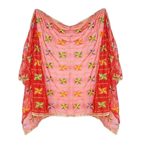 Buy Prime Women's Embroidered Phulkari Chiffon Dupatta for Bridal ...