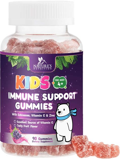 Kids & Toddler Immune Support Gummies with Vitamin C, Zinc & Echinacea ...