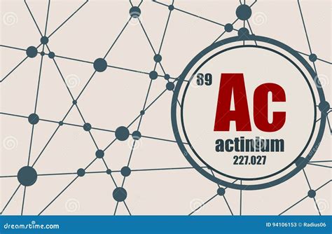 Actinium chemical element. stock vector. Illustration of name - 94106153