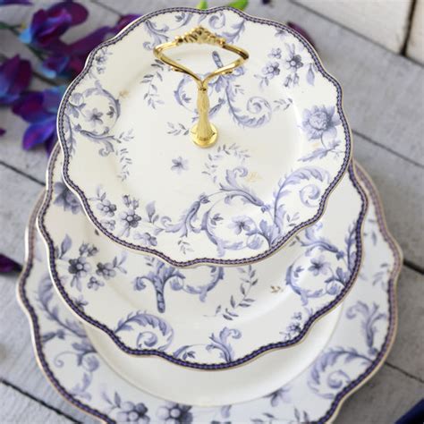 Midnight Blue Three Tier Dessert Stand – Vigneto