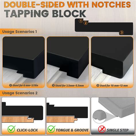 Snapklik.com : Laminate/Vinyl Flooring Tools, NAACOO Tapping Block For ...