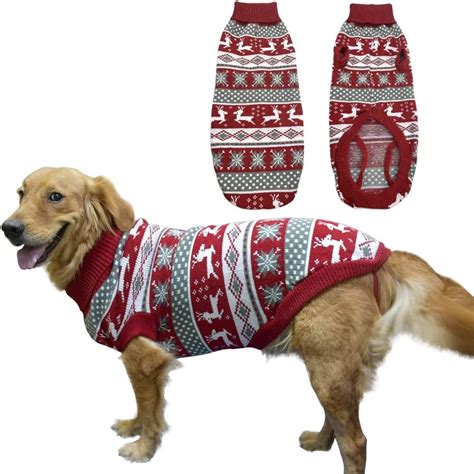 Lana Paws Rainbow Dog Winter Sweater for Golden Retrievers, Labradors ...