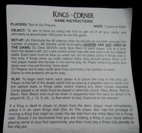 Kings in the corner card game – Artofit