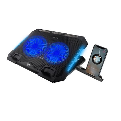 S900 Dual Fan Laptop Cooling Stand 7-Gear Height RGB Light Notebook Fa ...