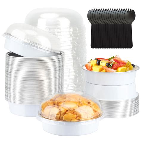 Amazon.com: LNYZQUS 4” Small Cake Tins with Lids 50 Pack, Foil Mini ...