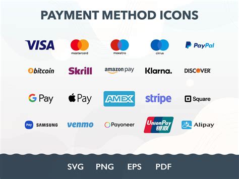 Payment Methods Svg, Payment Icons, Icons Svg, Visa Logo Svg, Paypal ...