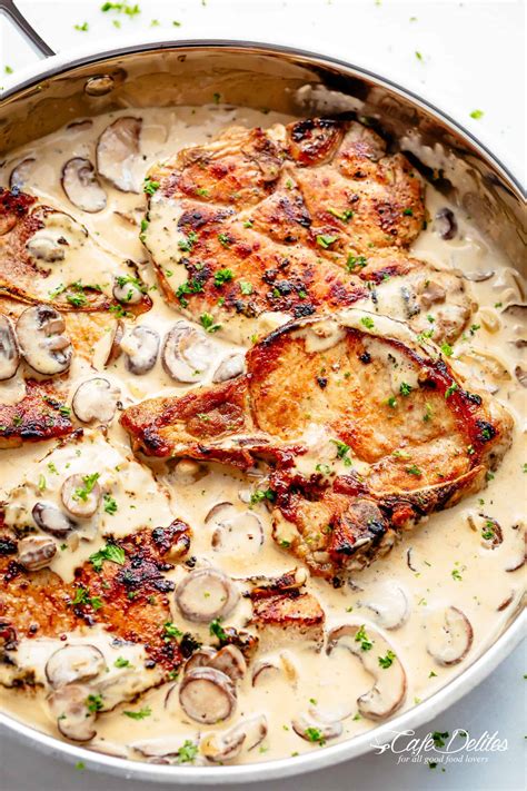 Creamy Garlic Mushroom Pork Chops