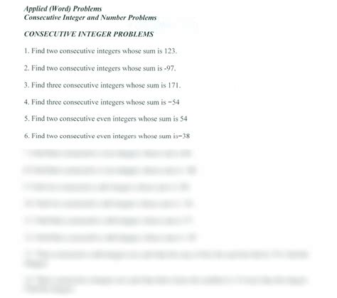 Image result for Consecutive Problems