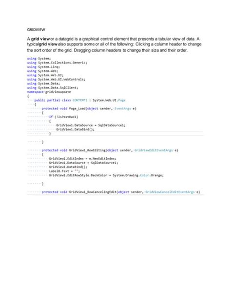Image result for Visual Studio Code and GridView