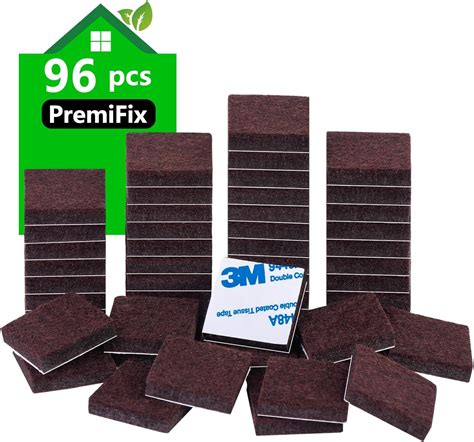 PremiFix Square Felt Pads for Chair Legs, Furniture Pads 1 Inch 48 ...