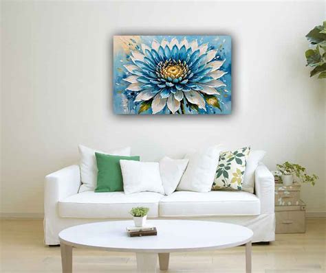 Floral Chrysanthemum Painting – Canvas Wall Art for West in Noida ...
