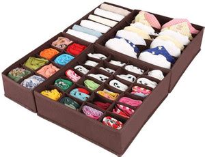 Favria 45 Compartment Foldable Drawer Travel Organizer Dividers, Closet ...
