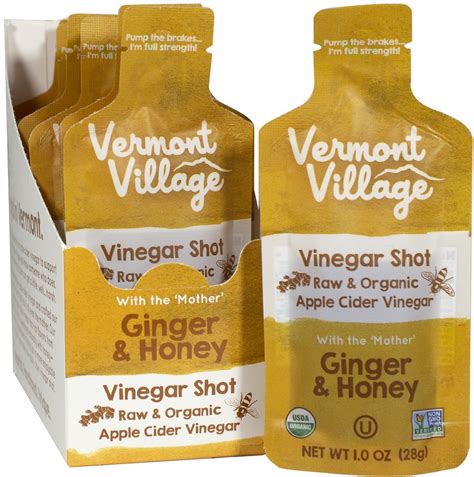 Vermont Village Vermont Village Ginger and Honey Vinegar Shot 12 Each ...