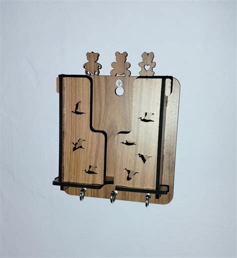 Wooden Key Holder with Hindu Symbols | Kapees.in