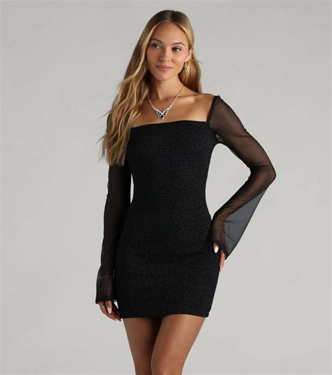 Long Sleeve Black Dresses & Windsor