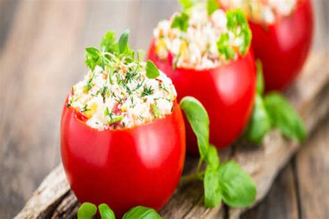 Microwave Stuffed Tomatoes Recipe: How to Make Microwave Stuffed ...