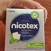 Buy Cipla Nicotex Nicotine Gum - 2 mg (9x10 Pieces, Mint) Online at Low ...