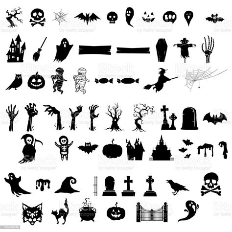 Vector Set Of Halloween Icons Stock Illustration - Download Image Now ...