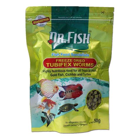 Dr. Fish Freeze Dried Tubifex Worms Fish Food (Freeze Dried-Cubes)_50gm ...