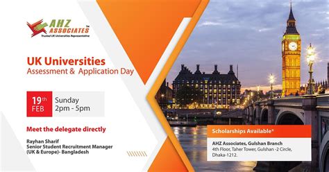 UK UNiversities Assessment & Application Day - AHZ Associates Gulshan ...