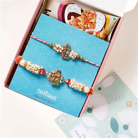 Radha Krishna Rakhi Gift Set For Bhaiya Bhabhi Online - Premium Gift ...