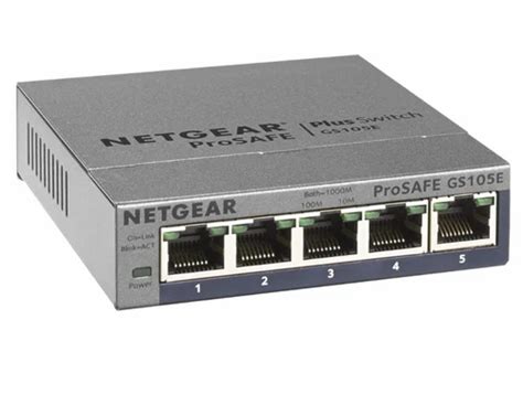 ETHERNET ADAPTER - NETGEAR 5-Port Gigabit Ethernet Smart Managed Plus ...
