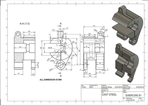 Image result for SolidWorks Engine Drawing Exercise
