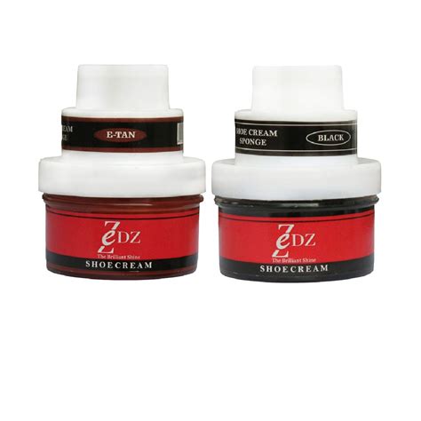 Buy Zedz Combo of Black Shoe Cream & E-Tan Shoe Cream With Applicator ...