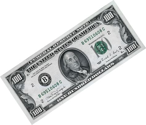 American Hundred Dollar Bill Transparent Image