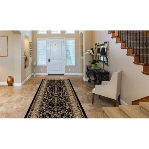 Concord Global Valencia 2 X 8 (ft) Black Floral Runner in the Rugs ...