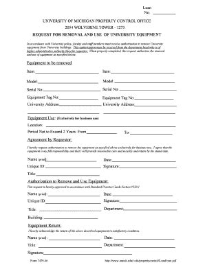 Fillable Online finance umich Form 7479-06 - Finance - University of ...